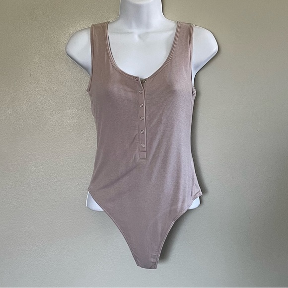 Olympia Theodora Sparrow Bodysuit in Taupe NWOT - Picture 1 of 7